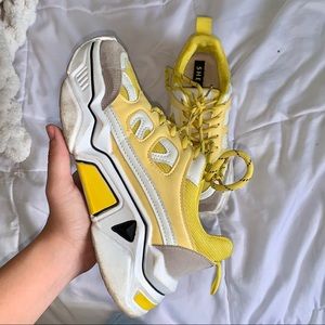 Yellow chunky sneakers